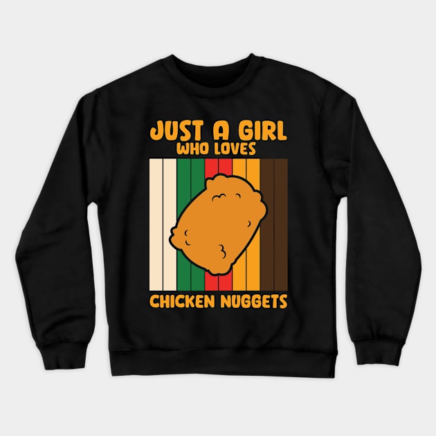 Chicken Nugget Girl Crewneck Sweatshirt by TomCage